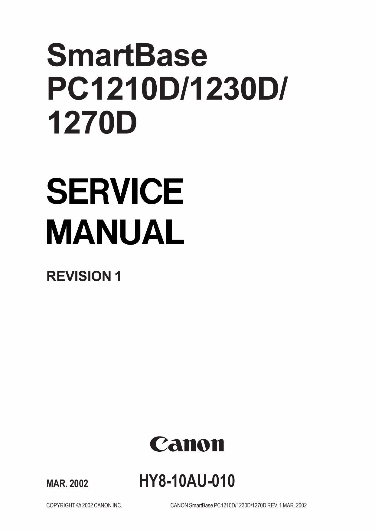 Canon SmartBase PC1210D PC1230D PC1270D Service Manual-1